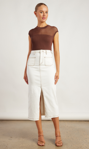 Selina Denim Midi Skirt