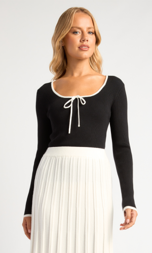 Chelsey Front Bow Knit Top