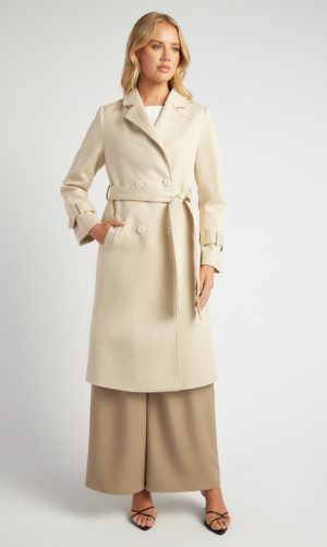 Hillary Longline Faux Wool Coat