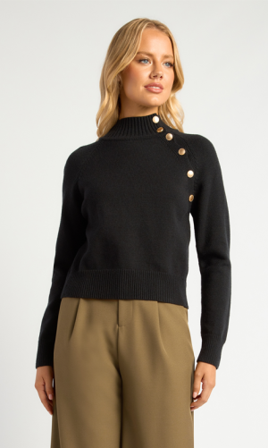 Amicah Gold Button Knit Jumper