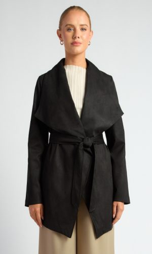 Esmae Faux Suede Waterfall Jacket