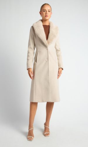 Lucianna Fur Collar Coat