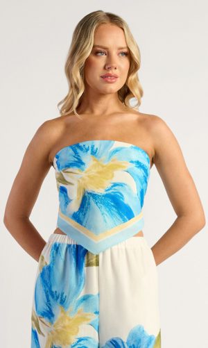 Cipriana Floral Print Scarf Top