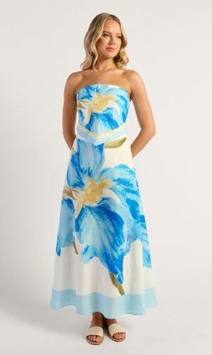 Cipriana Floral Print Midi Skirt